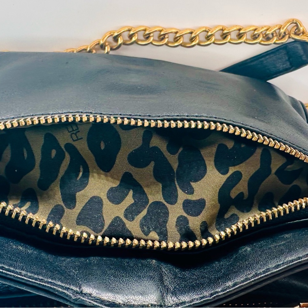 Rebecca Minkoff Black Leather Crossbody Bag w/ Gold Hardware - Picture 7 of 12